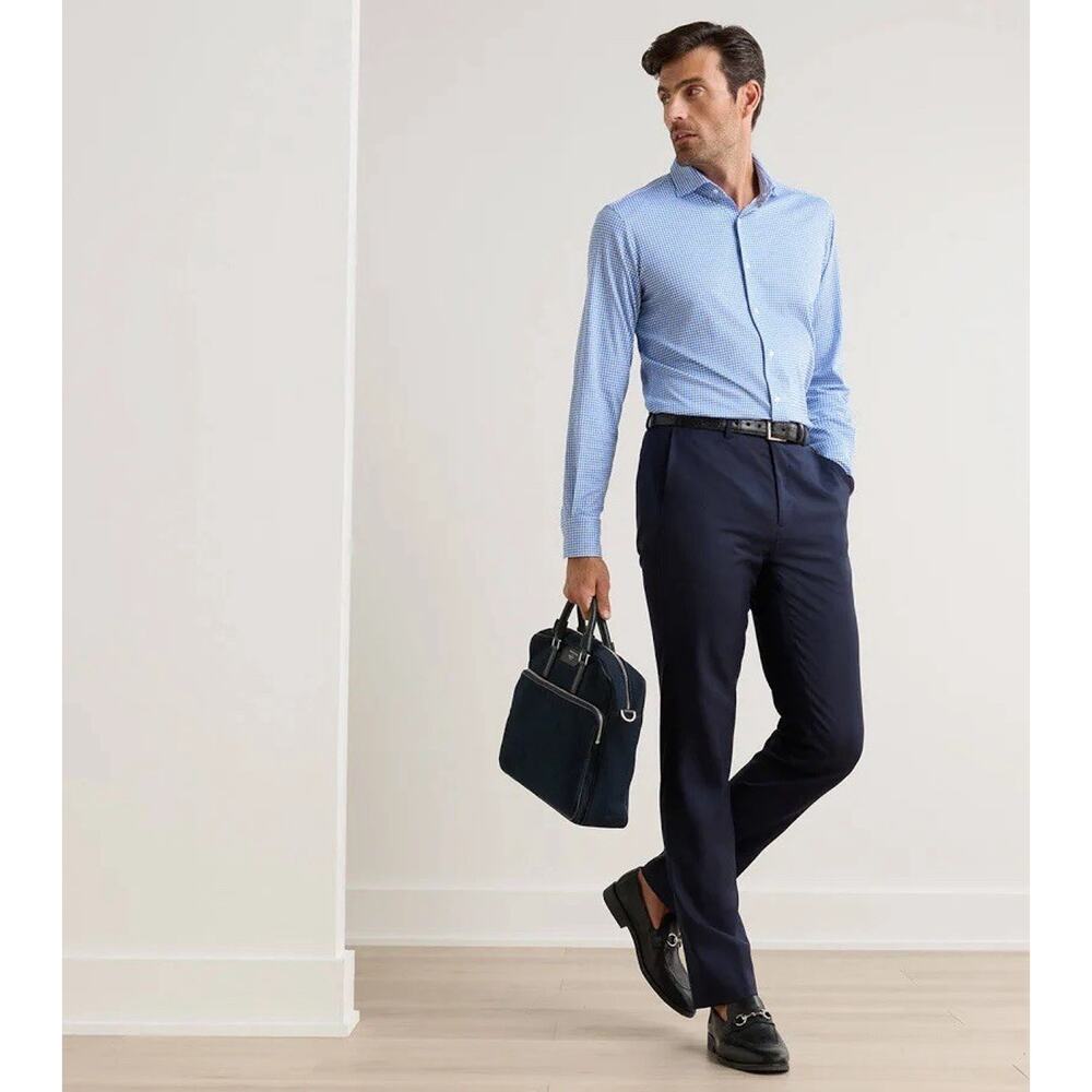 Peter Millar Men's Dress Pants Navy Blue Flat Front‎ 36x31